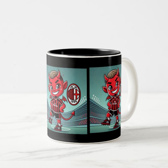 Tazza Milan calcio  Two-Tone Coffee Mug (Front Right)