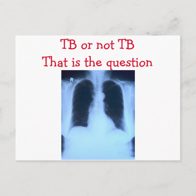 TB or not TB postcard (Front)