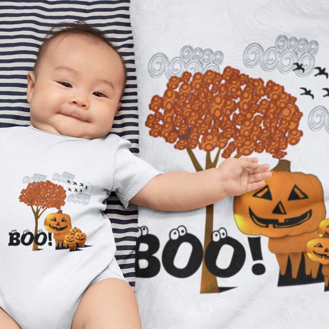 TBA Award Winner Halloween Pumpkin Heads - Baby Bodysuit (Creator Uploaded)