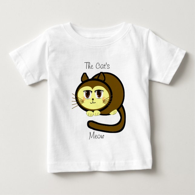 TBA AWARD WINNER The Cat's Meow -Customised Baby T-Shirt (Front)