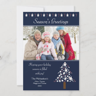 {TBA} Gingerbread Tree Holiday Card (sapphire)