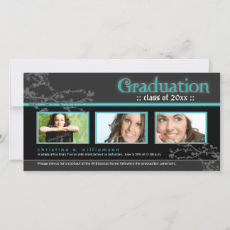 {TBA} Mystic Goth Graduation Announcement (aqua)