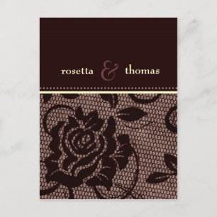 TBA WINNER CHOCOLATE VELVET ROSE INVITATION POSTCARD