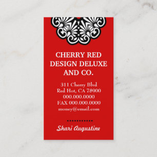 TBA WINNER ROCKIN' CHERRY RED DELUXE BUSINESS CARD