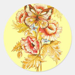 TBA Winner Vintage Floral Classic Round Sticker