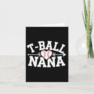 Tball Nana Heart Baseball Sports Grandma Gift Card