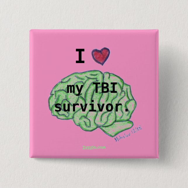 TBI awareness button (Front)