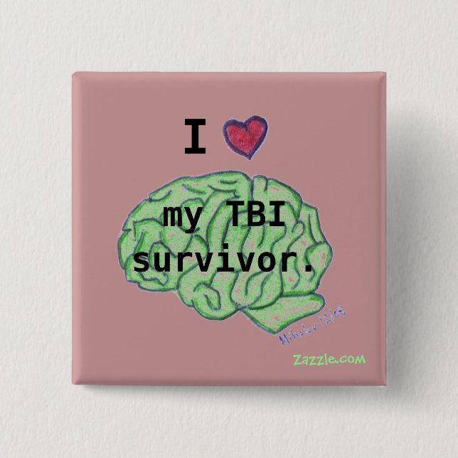 TBI awareness button (Front)