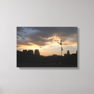 Tbilisi at dusk: a celestial orchestra above the canvas print