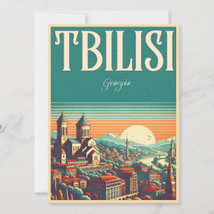 Tbilisi Capital of Georgia, Retro souvenir gifts Invitation