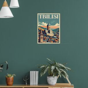 Tbilisi Capital of Georgia, Retro souvenir gifts Poster