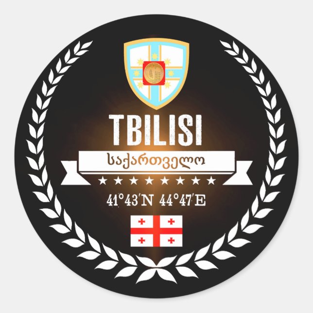 Tbilisi Classic Round Sticker (Front)