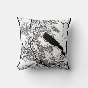 Tbilisi Georgia City Map Cushion