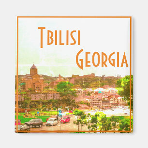 Tbilisi Georgia City View Cityscape Architecture Magnet