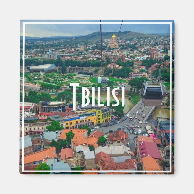 Tbilisi Georgia City View Cityscape Architecture Magnet (Front)