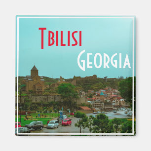 Tbilisi Georgia City View Cityscape Architecture Magnet