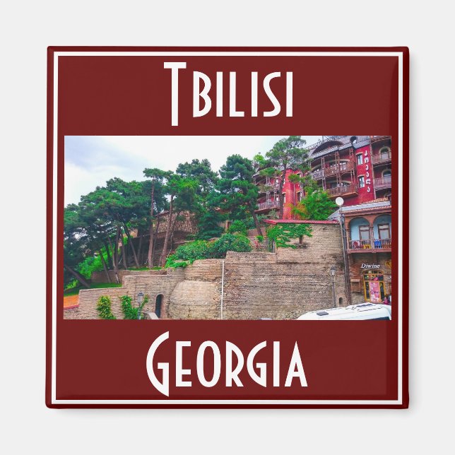 Tbilisi Georgia City View Cityscape Architecture Magnet (Front)