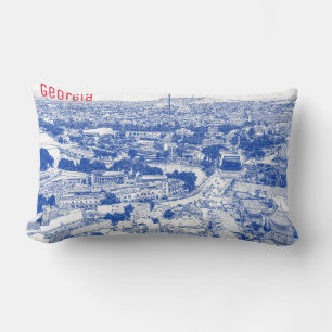 Tbilisi Georgia Cityscape Street Architecture Lumbar Cushion