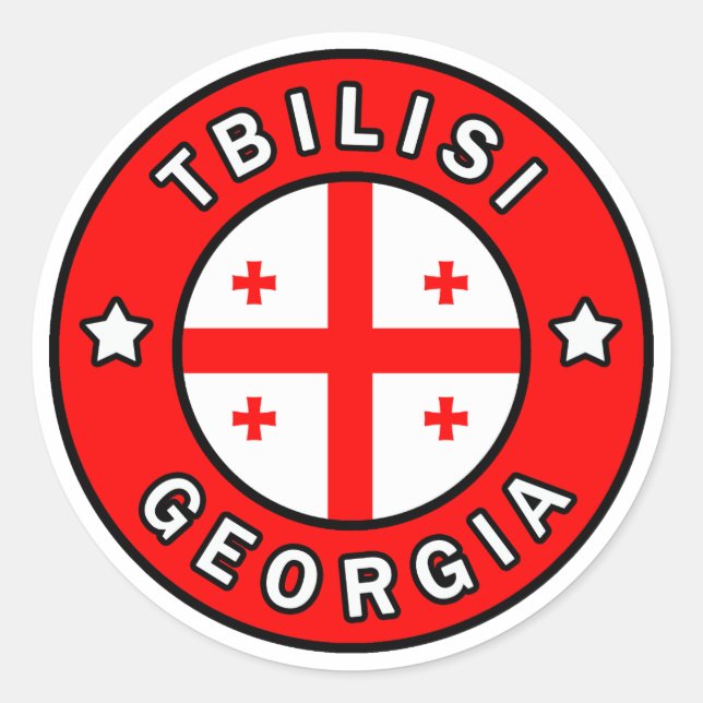 Tbilisi Georgia Classic Round Sticker (Front)
