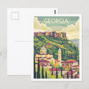 Tbilisi Georgia Vintage Famous Travel Place Postcard