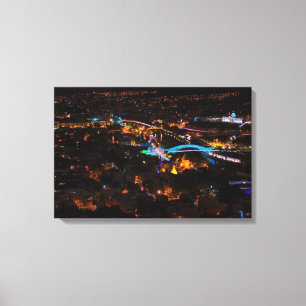 Tbilisi in night canvas print