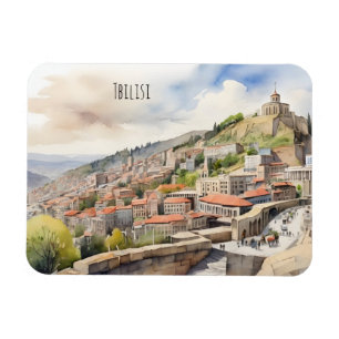 Tbilisi watercolor art magnet