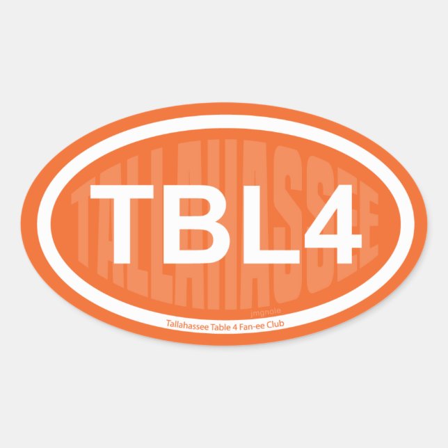 TBL4 OVAL STICKER (Front)