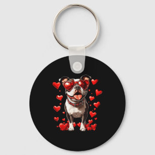 Tbull Heart Gles Cute Ttie Valentines Day Dog Love Key Ring