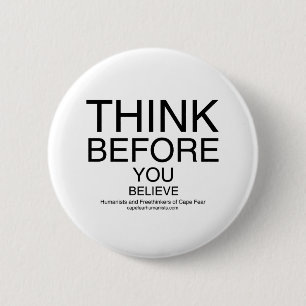 TBYB - Humanists White 6 Cm Round Badge