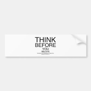 TBYB - Humanists White Bumper Sticker