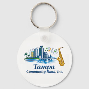 TCB Saxophone Logo Keychain