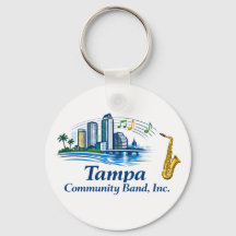 TCB Saxophone Logo Keychain