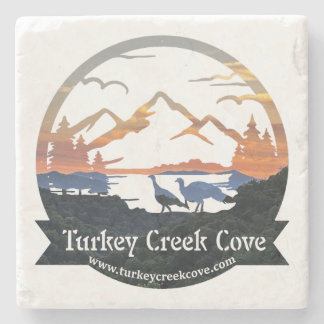TCC orange sunset logo coaster