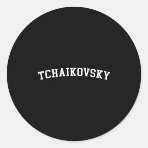 Tchaikovsky classic round sticker