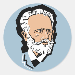 Tchaikovsky Classic Round Sticker