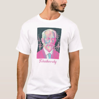 Tchaikovsky Colorful Portrait with Ballet Dancers T-Shirt