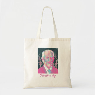 Tchaikovsky Colorful Portrait with Ballet Dancers Tote Bag