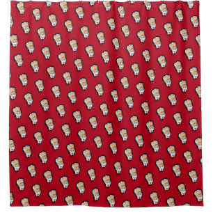 Tchaikovsky dark red shower curtain