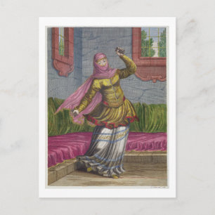 Tchinguis, or Turkish dancer, 18th century (engrav Postcard