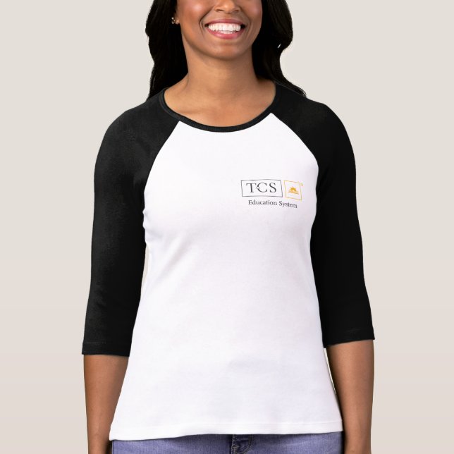 TCS Education System Women's Baseball Shirt (Front)