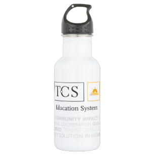 TCS Typography White Water Bottle
