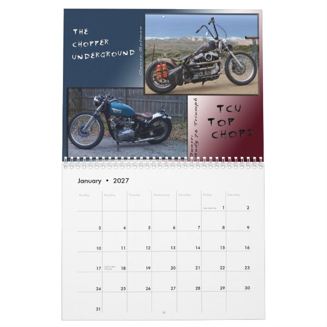 TCU's Top Chops 2012 Calendar (Jan 2027)