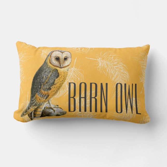 TCWC - Barn Owl Vintage Lumbar Cushion (Front)