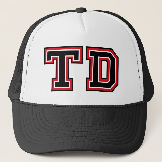"TD" Monogram Trucker Hat (Front)