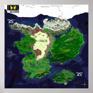 TDDC World Map Poster (Main continent) v1.13