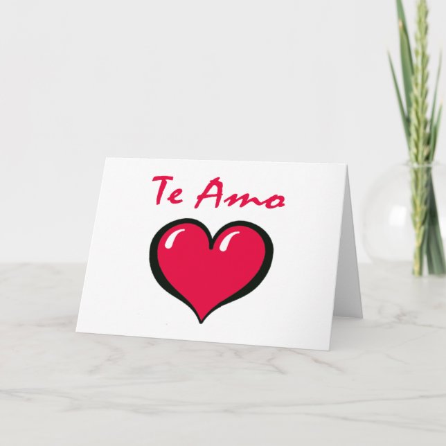 Te Amo Card (Front)