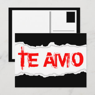 TE AMO (page rip) Holiday Postcard