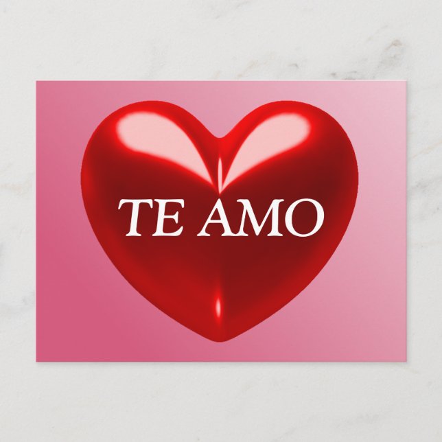 TE AMO (Spanish) Postcard (Front)