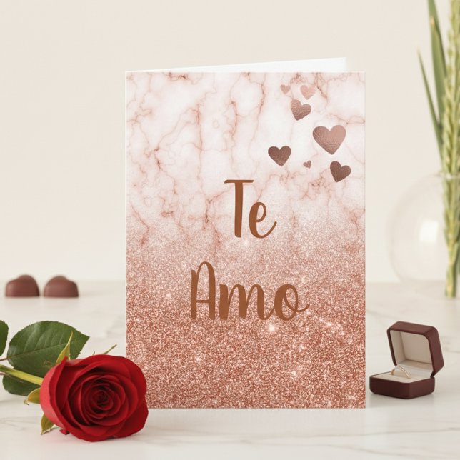 Te Amo Tarjeta Valentine's Day Spanish Love Holiday Card (Creator Uploaded)