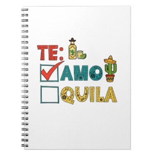 Te Amo Tequila Cinco De Mayo Funny Notebook